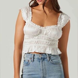 ASTR THE LABEL - ROSITA SMOCKED TOP